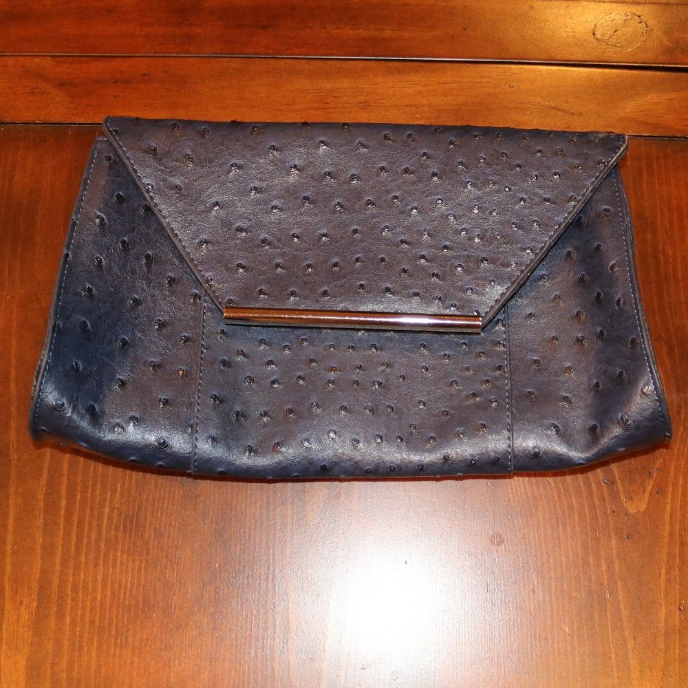 Merona Blue Faux Leather Clutch